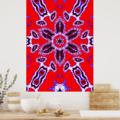 Psychedelic Kaleidoscope Poster – Neon Abstract    (Küche)