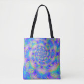 Psychedelic Kaleidoscope Swirl Tote Bag – Vibrant  Tasche (Vorderseite)