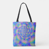 Psychedelic Kaleidoscope Swirl Tote Bag – Vibrant  Tasche (Rückseite)