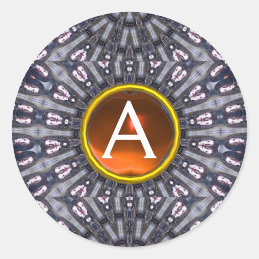 PSYCHEDELIC KALEIDOSKOP/MYSTISCHE ERINNERUNGEN Mon Runder Aufkleber (Vorderseite)