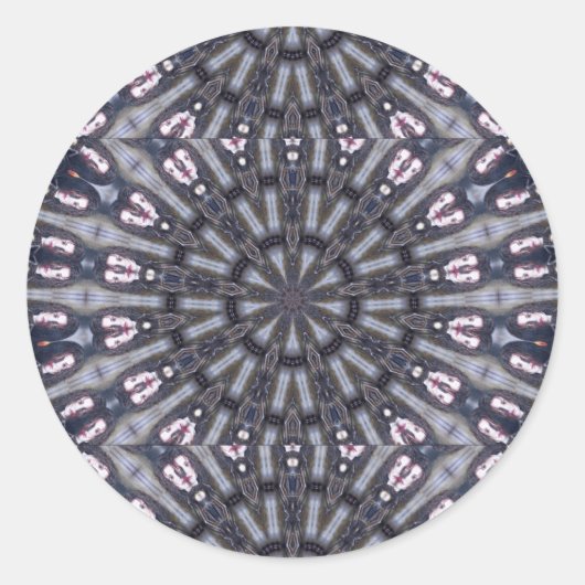 PSYCHEDELIC KALEIDOSKOP/MYSTISCHE ERINNERUNGEN RUNDER AUFKLEBER (Vorderseite)