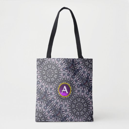 PSYCHEDELIC KALEIDOSKOPE LILA GEM MONOGRAM TASCHE (Vorderseite)
