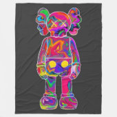 Psychedelic Kaw Fleecedecke (Vorderseite)