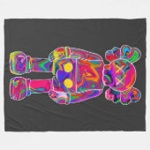 Psychedelic Kaw Fleecedecke (Vorderseite (Horizontal))