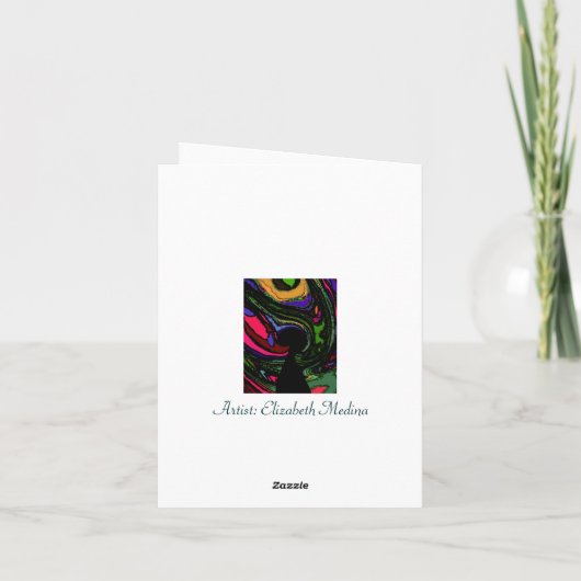 Psychedelic Keyhole Dankeskarte (Rückseite)