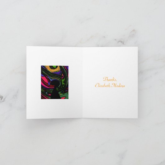 Psychedelic Keyhole Dankeskarte (Innenseite)