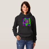 Psychedelic Kitty Kitten Lover In Cat Art Style_1 Hoodie (Vorne ganz)