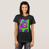Psychedelic Kitty Kitten Lover In Cat Art Style_1 T-Shirt (Vorne ganz)