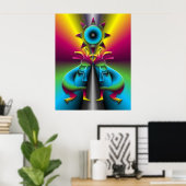 Psychedelic Kokopelli #2 Poster (Heimbüro)