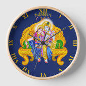 Psychedelic Krishna Radha Vigneshwara Hinduismus Uhr (Vorderseite)
