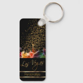 Psychedelic Las Vegas Skyline Schlüsselanhänger (Rückseite)