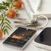 Psychedelic Las Vegas Skyline Schlüsselanhänger (Vorderseite rechts)