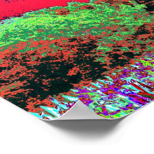 Psychedelic Lighthouse Poster (Ecke)