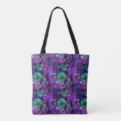 Psychedelic Lila Paisley Print Tasche (Rückseite)