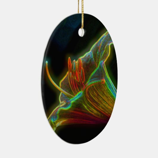 Psychedelic Lily Digital Art Blume Ornament (Rechts)