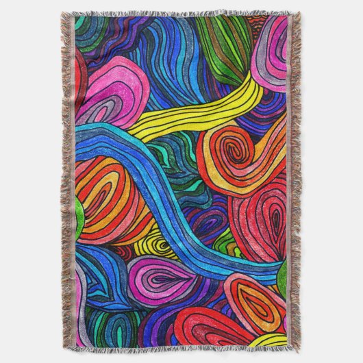 Psychedelic Lines Decke (Vorderseite Vertikal)