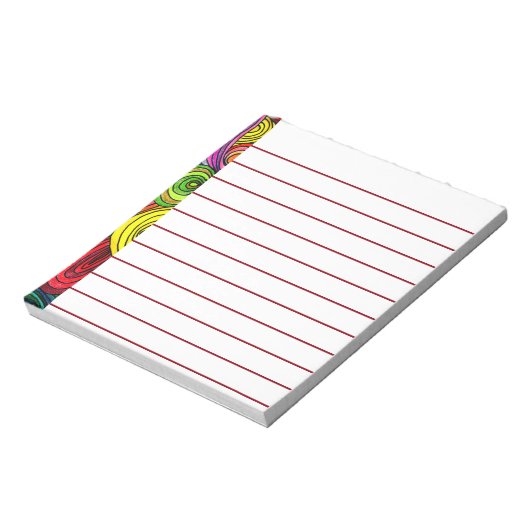 Psychedelic Lines Notizblock (Rotiert)