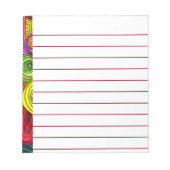 Psychedelic Lines Notizblock (Vorderseite)