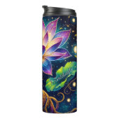 Psychedelic Lotus Blume Cosmic Roots Thermosbecher (Nach rechts gedreht)