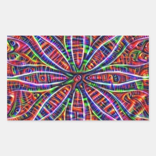 Psychedelic Lotus Sticker (Vorderseite)