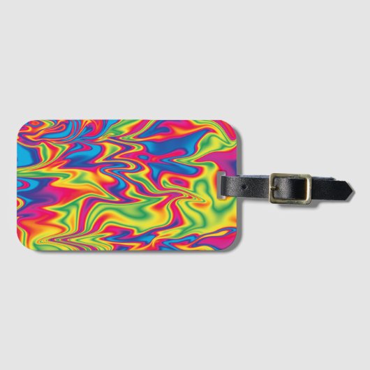 Psychedelic Luggage Tag Gepäckanhänger (Vorderseite (Horizontal))