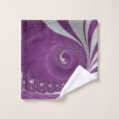 Psychedelic Magenta Spiral Badhandtuch Set (Waschlappen)