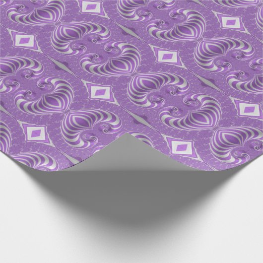 Psychedelic Magenta Spirals Geschenkpapier (Ecke)