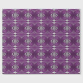 Psychedelic Magenta Spirals Wrapping Paper Geschenkpapier (Flach)