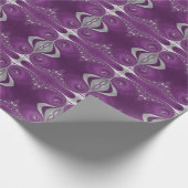 Psychedelic Magenta Spirals Wrapping Paper Geschenkpapier (Ecke)