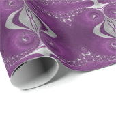 Psychedelic Magenta Spirals Wrapping Paper Geschenkpapier (Rolleneckpunkt)