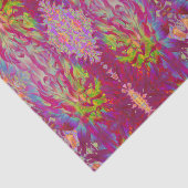 Psychedelic Magenta und Yellow Dahlia Blume Seidenpapier (Ausschnitt)