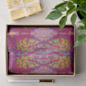 Psychedelic Magenta und Yellow Dahlia Blume Seidenpapier (Geschenk)