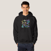 Psychedelic Magic Mushrooms Retro Vintage Hoodie (Vorne ganz)