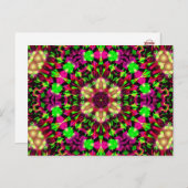 Psychedelic Mandala #13 Postcard Postkarte (Vorne/Hinten)