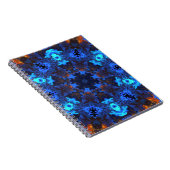 Psychedelic Mandala Blue und Orange Notizblock (Rechte Seite)
