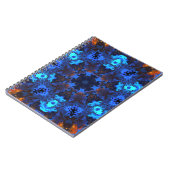 Psychedelic Mandala Blue und Orange Notizblock (Linke Seite)