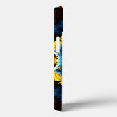 Psychedelic Mandala Blume Blau Gelb und Orange Case-Mate iPhone Hülle (Rückseite / Rechts)