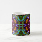 Psychedelic Mandala Blume Lila Orange und Green Kaffeetasse (Mittel)