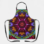 Psychedelic Mandala Blume Lila Orange und Green Schürze (Vorderseite)