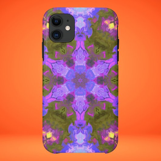 Psychedelic Mandala Blume Lila und blau Case-Mate iPhone Hülle