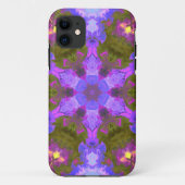 Psychedelic Mandala Blume Lila und blau Case-Mate iPhone Hülle (Rückseite)
