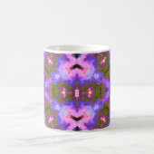 Psychedelic Mandala Blume Lila und blau Kaffeetasse (Mittel)