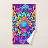 Psychedelic Mandala Design Badhandtuch Set (Handtuch)