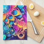 Psychedelic Mandala Design Geschirrtuch (Viertel Falte)