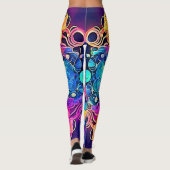 Psychedelic Mandala Design Leggings (Rückseite)