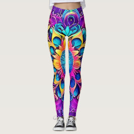 Psychedelic Mandala Design Leggings