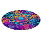 Psychedelic Mandala Design Schneidebrett (Ecke)