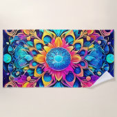 Psychedelic Mandala Design Strandtuch (Vorderseite)