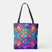 Psychedelic Mandala Design Tasche (Rückseite)