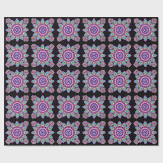 Psychedelic mandala Geschenkpapier (Flach)